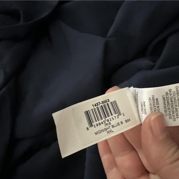 NEW Dress the Population [ XXL ] Iris Slit Crepe Gown in‎ Midnight Blue - Picture 5 of 15